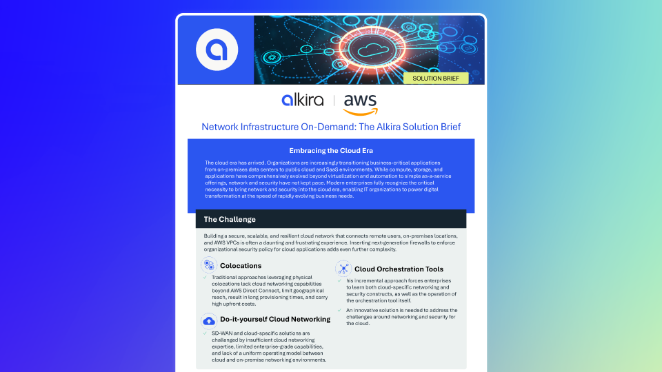 Solution Brief: AWS and Alkira Partnership