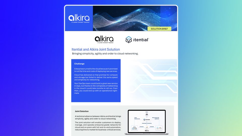 Solution Brief: Alkira – Itential Joint Solution