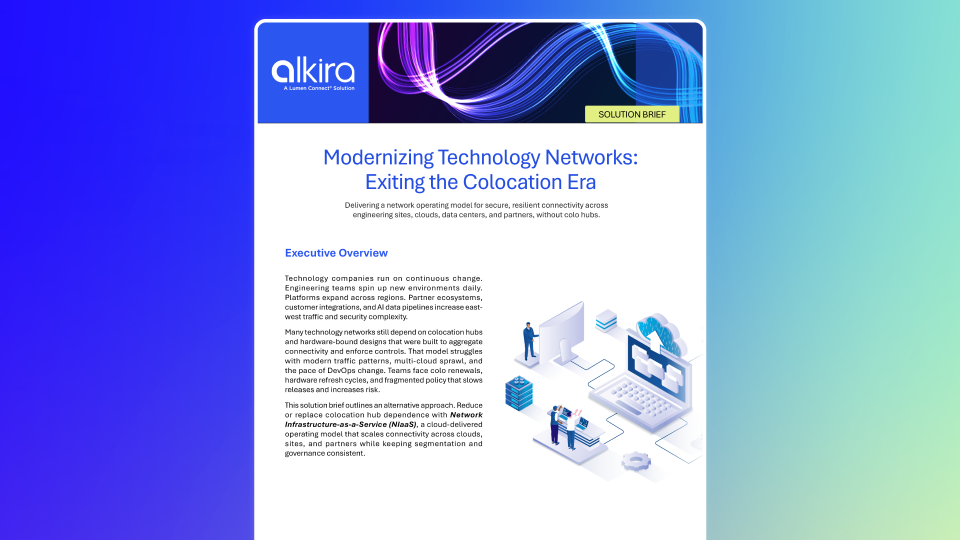 Modernizing Technology Networks Exiting the Colocation Era – Solution Brief